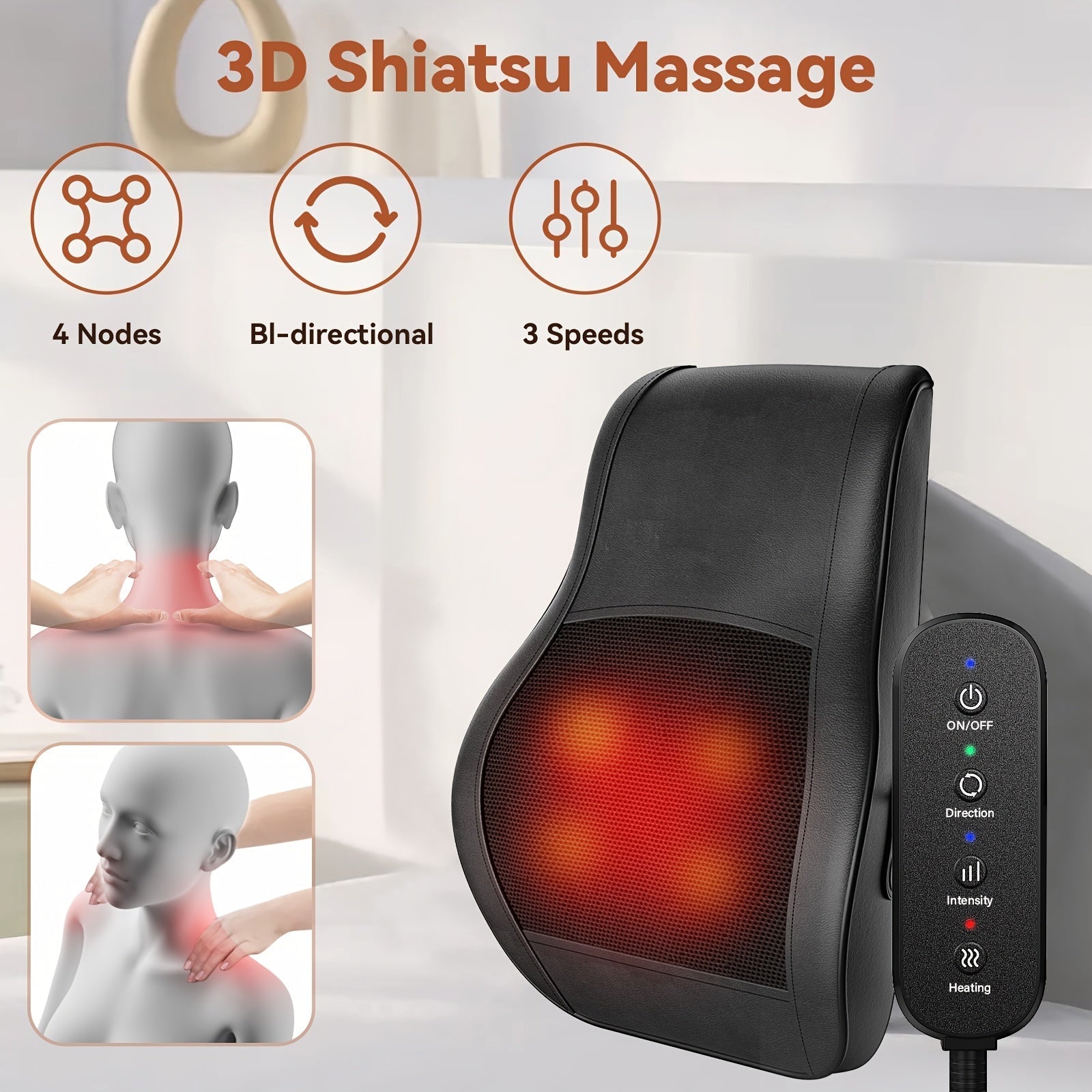 Shiatsu Back & Neck Massager with Heat
