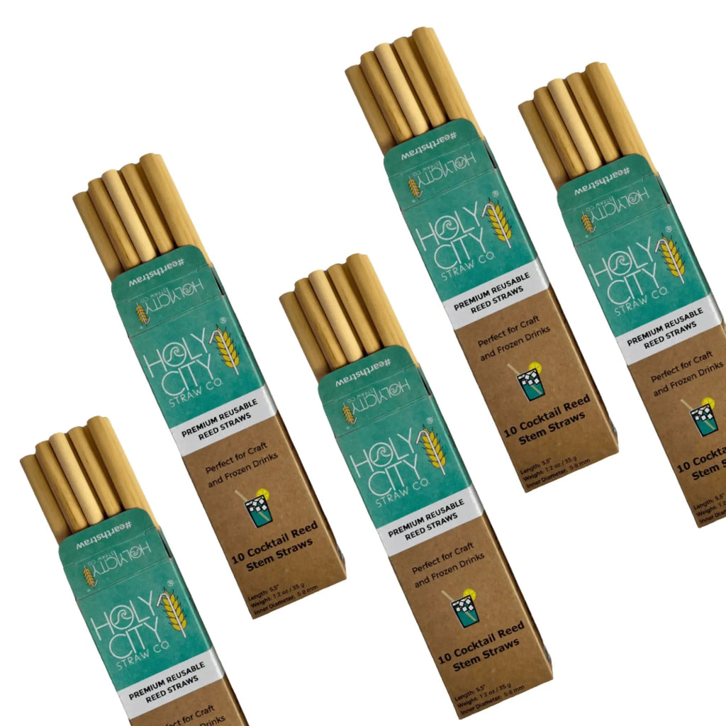 5.5" Jumbo Reed Straws | 10ct. | 5 Pack Bundle