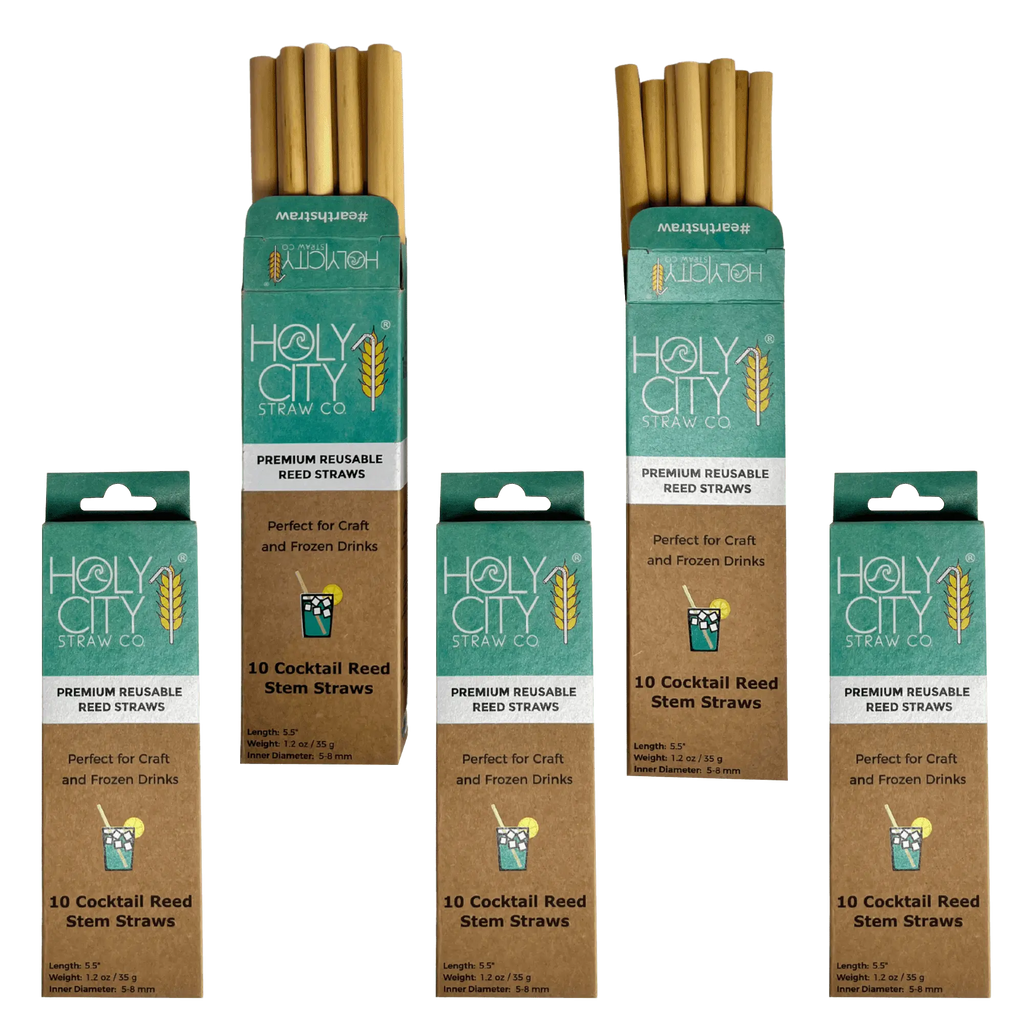 5.5" Jumbo Reed Straws | 10ct. | 5 Pack Bundle