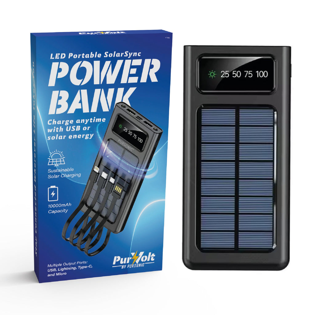 LED Portable Solarsync Power Bank –Eco-Friendly Power,Dustproof &Lightweight