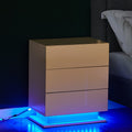 Mario LED Light Bedside Table [3 Drawers]