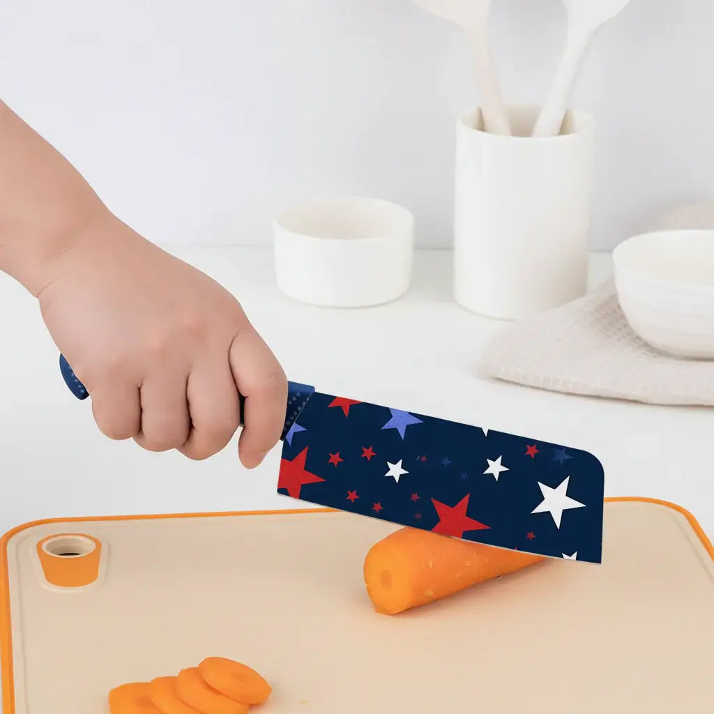 Star Printed Ceramic Kitchen Knife Set Dishwasher Safe Sharp Durable
