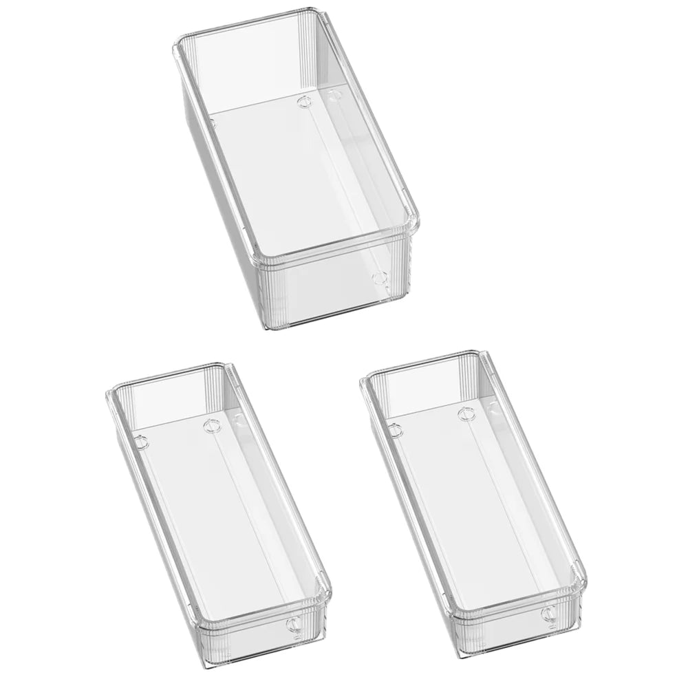 Transparent Drawer Organizer Boxes | Retractable Kitchen & Desk Storage Set