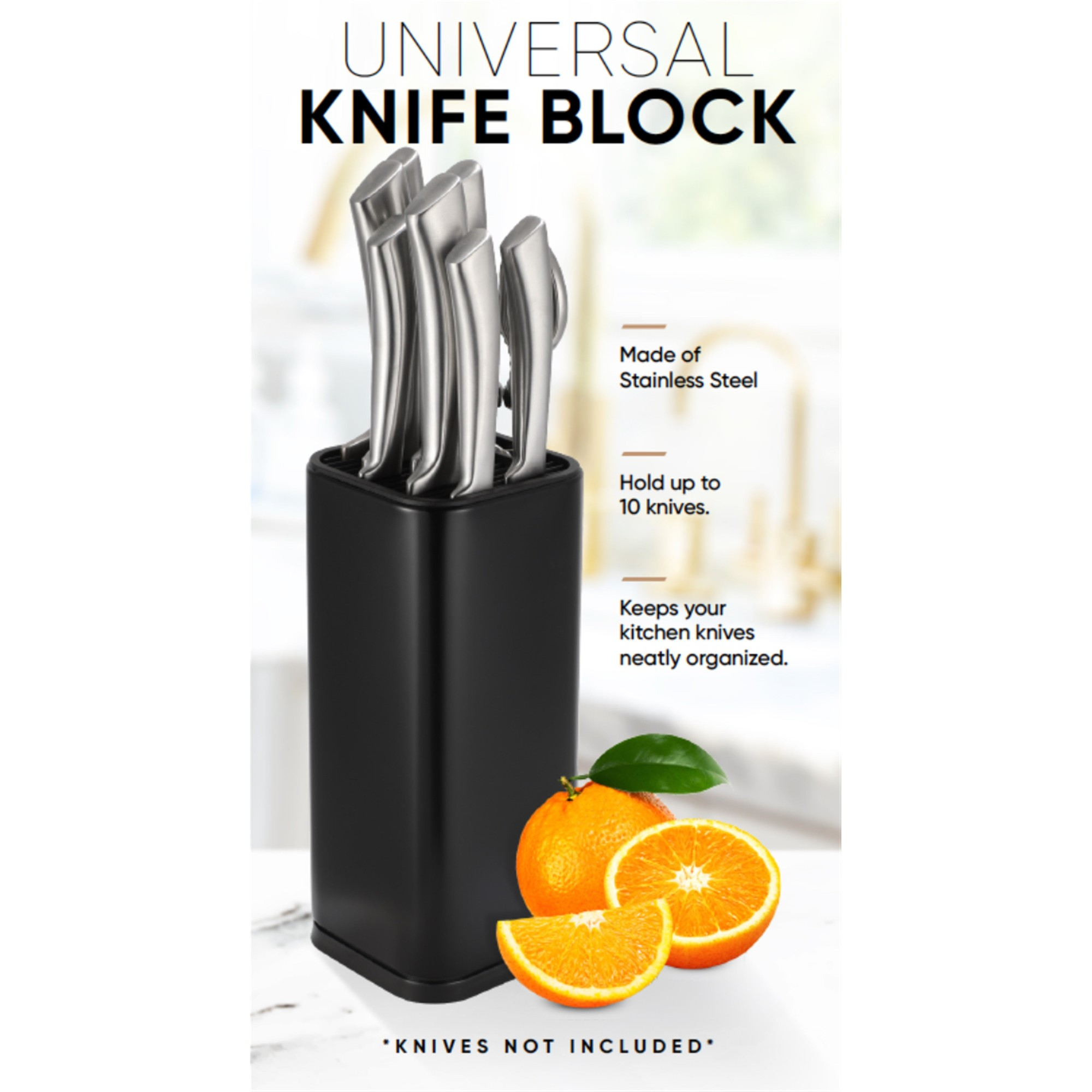 Universal Knife Block Holder, Black