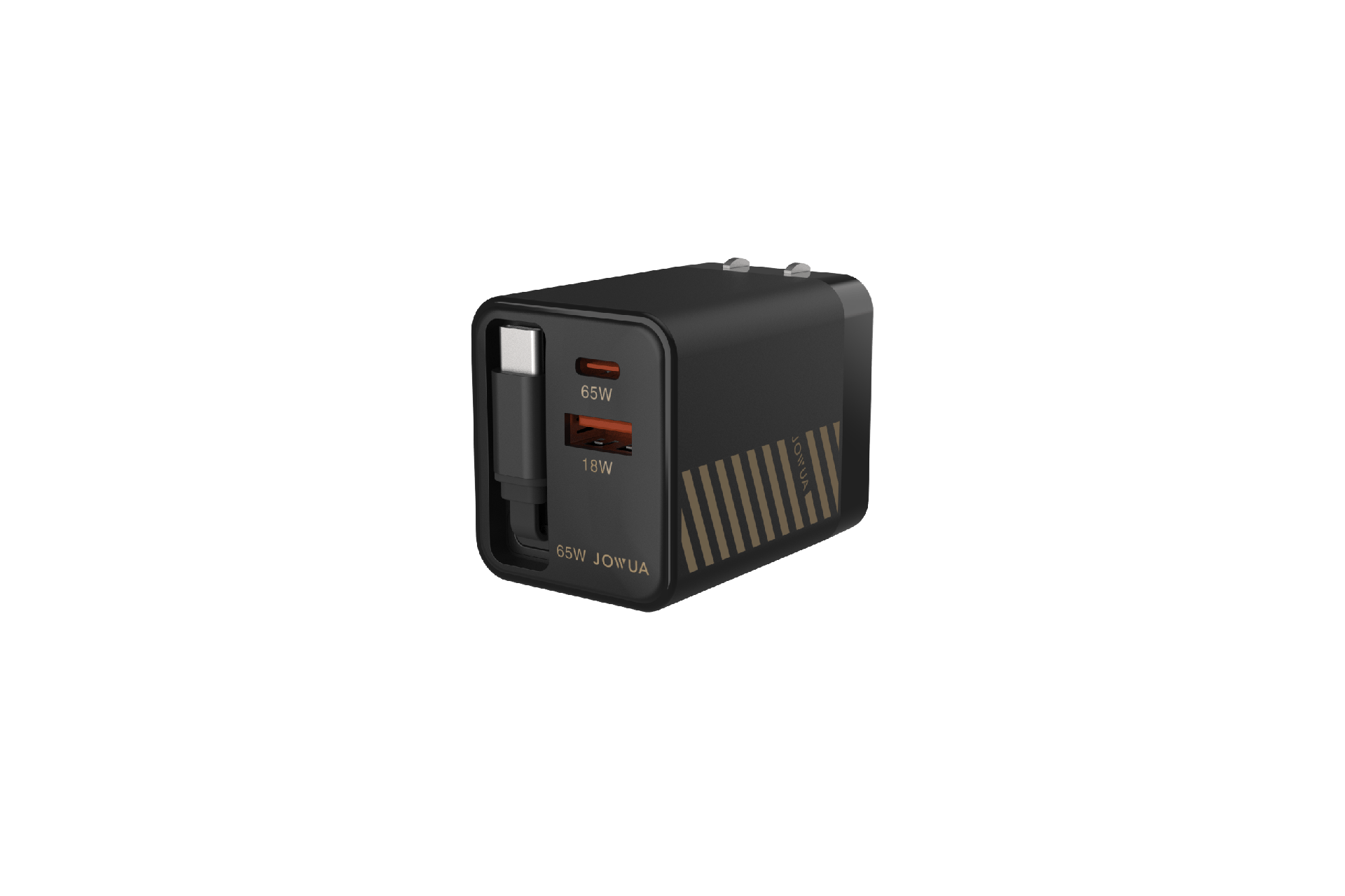 65W GaN Charger with Retractable Cable