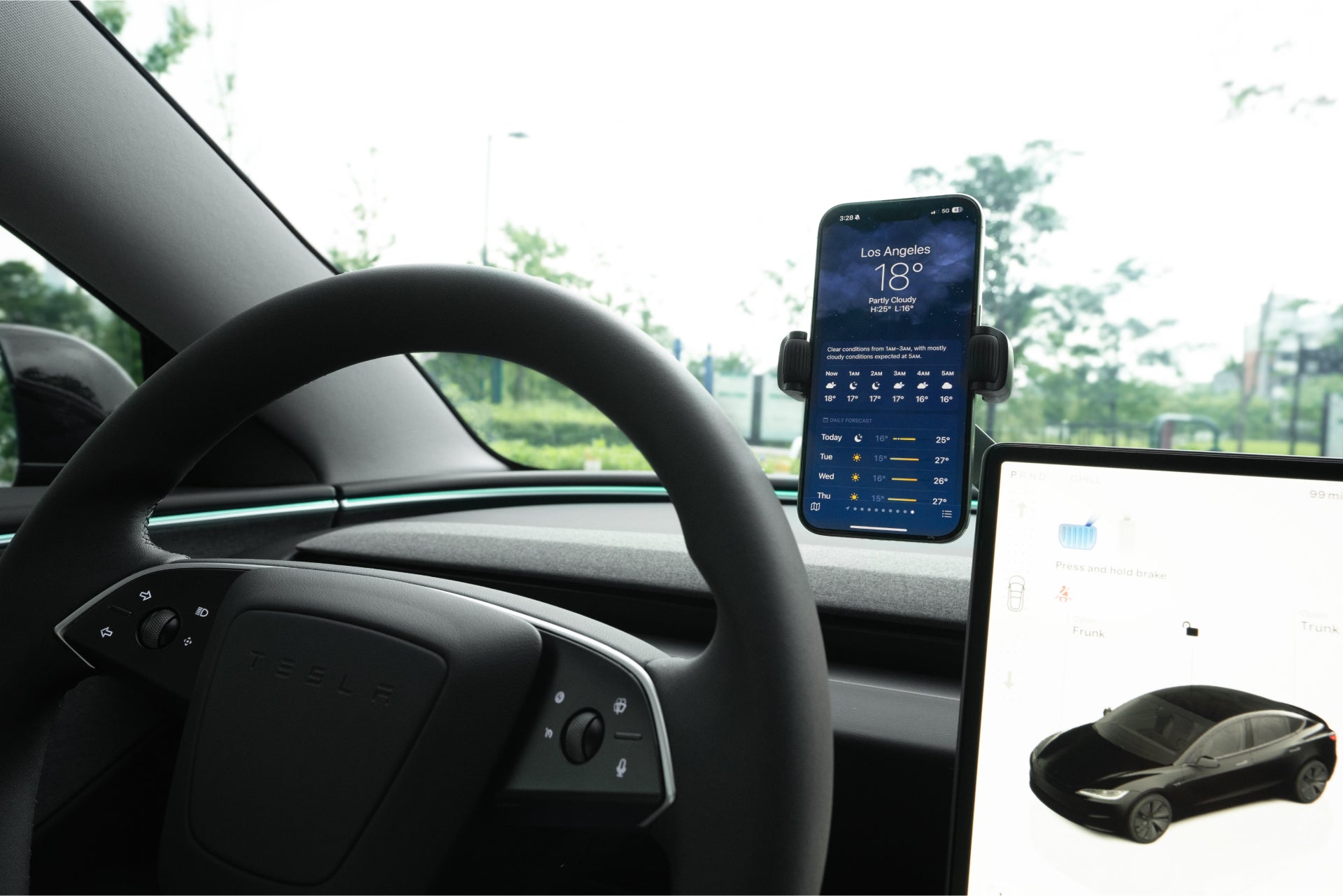 6D Tesla Compatible Invisible Foldaway Car Mount Qi2 Wireless Charger for Tesla S/3/X/Y/Cybertruck (Universal)