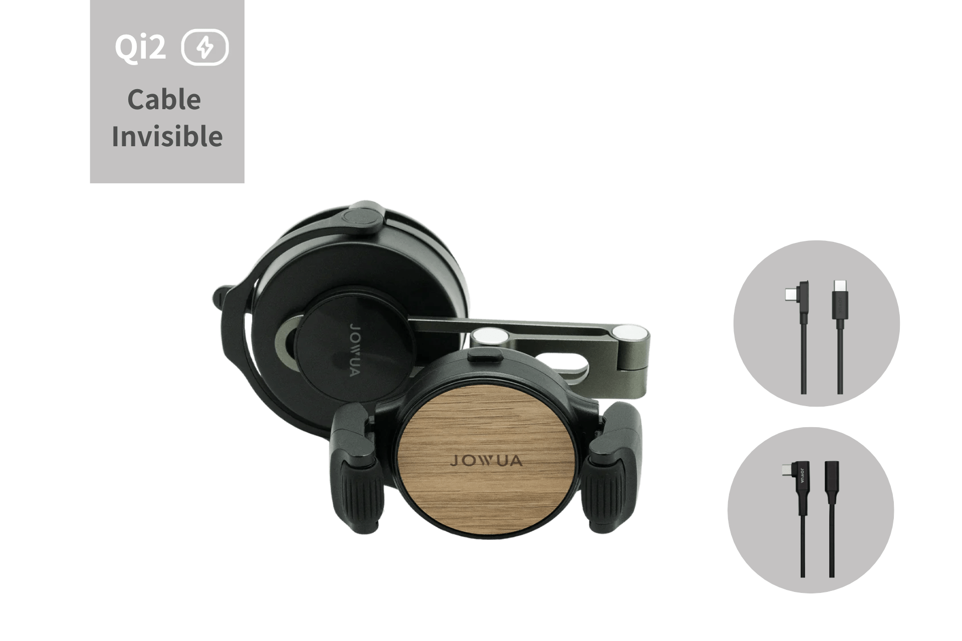 6D Tesla Compatible Invisible Foldaway Car Mount Qi2 Wireless Charger for Tesla S/3/X/Y/Cybertruck (Universal)