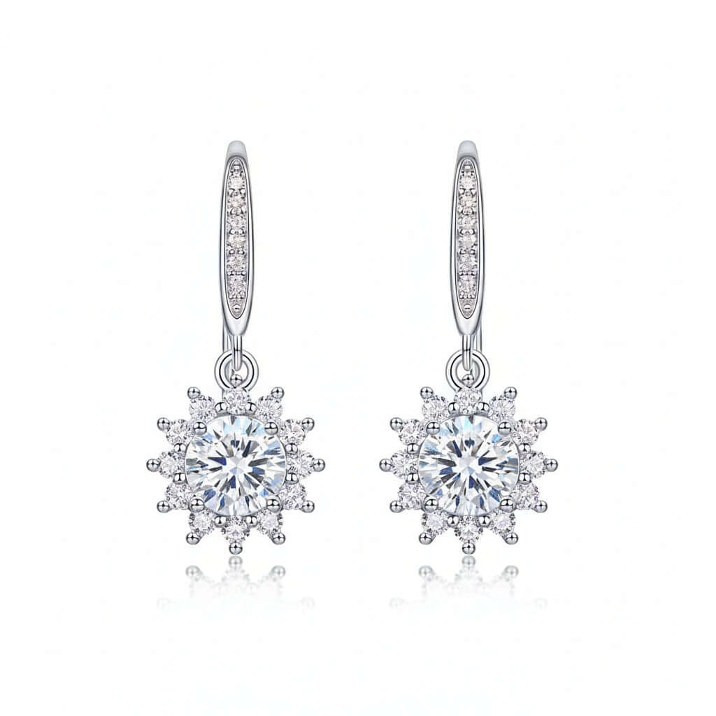 0.5 Carat Moissanite Stud Earrings – S925 Sterling Silver Platinum-Plated