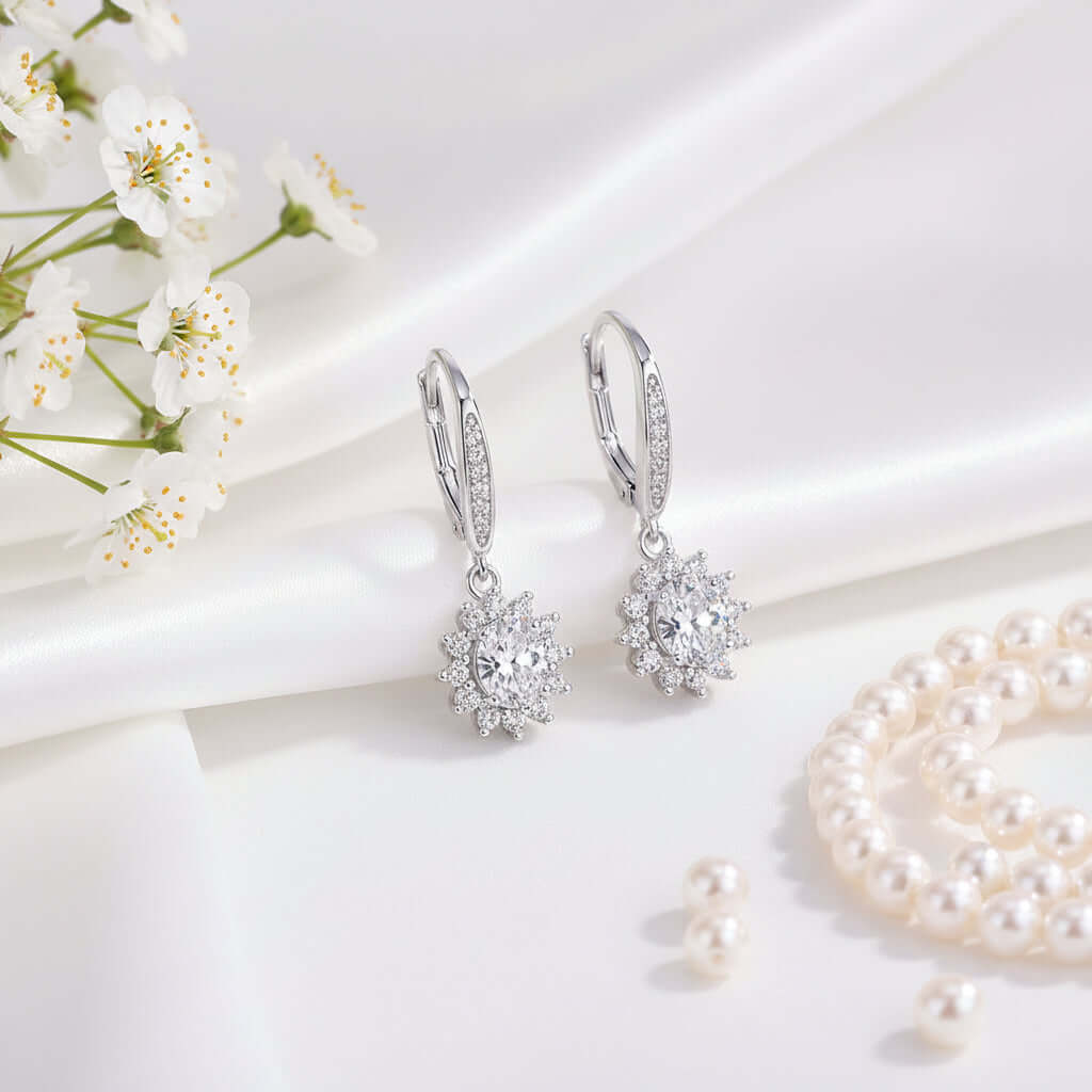 0.5 Carat Moissanite Stud Earrings – S925 Sterling Silver Platinum-Plated