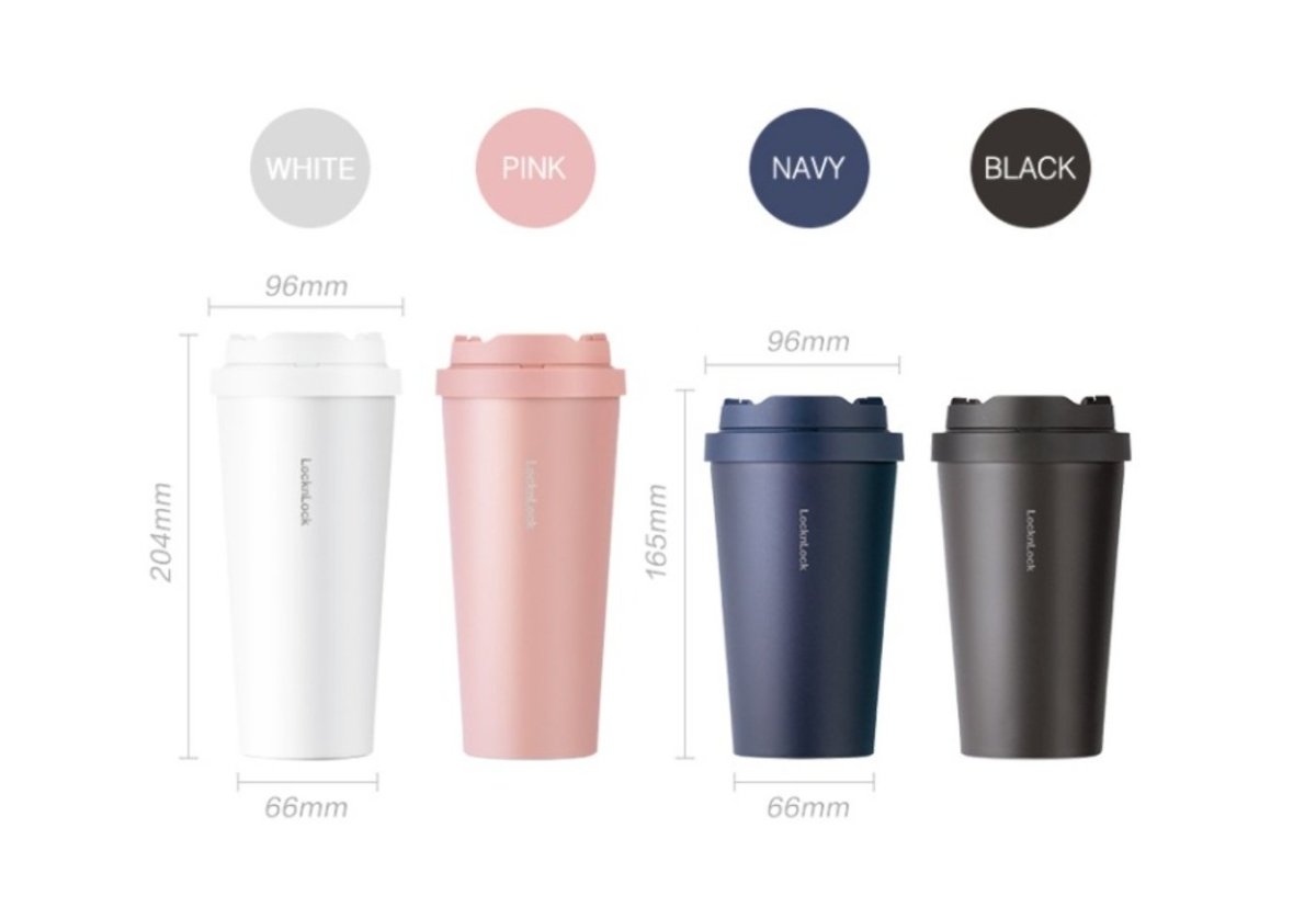 Vitality Onetouch 400ml Navy Insulated Travel Coffee Mug